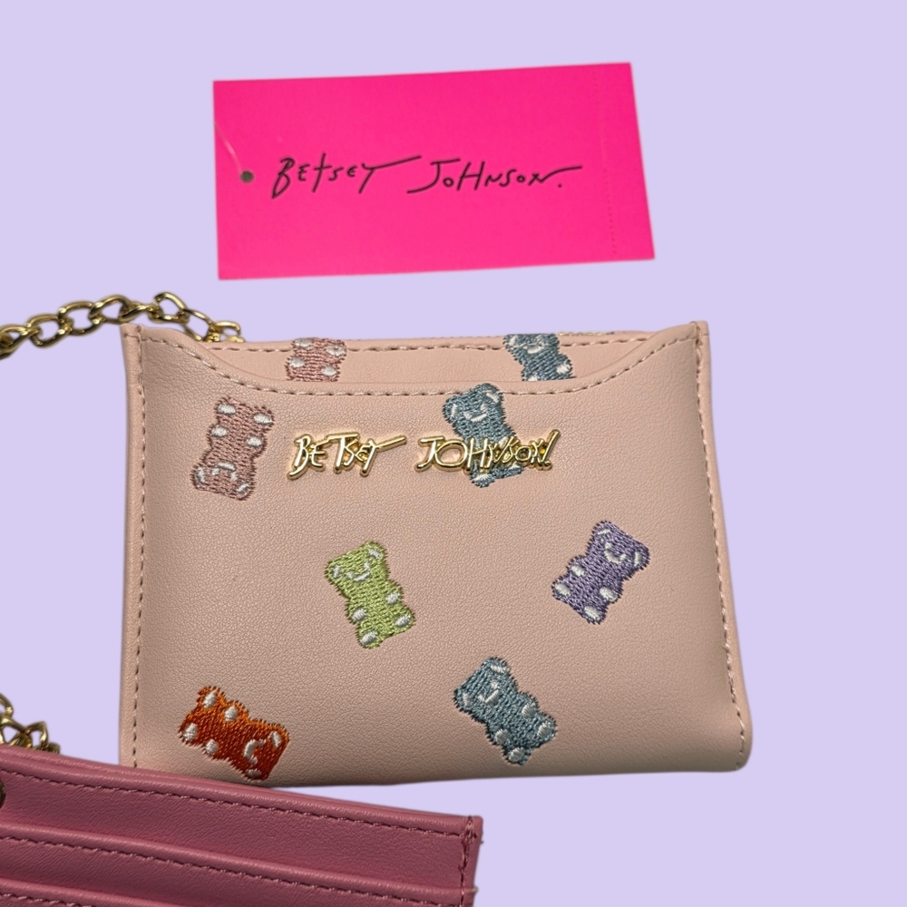 Betsey Johnson Emroidered Gummy Bears Bifold Wallet W Card Case - Picture 6 of 8
